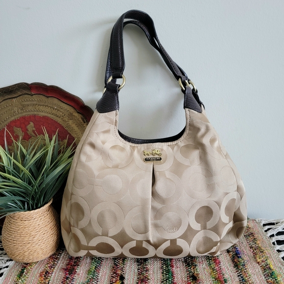Coach Beige Maggie Hobo Bag - Picture 1 of 9